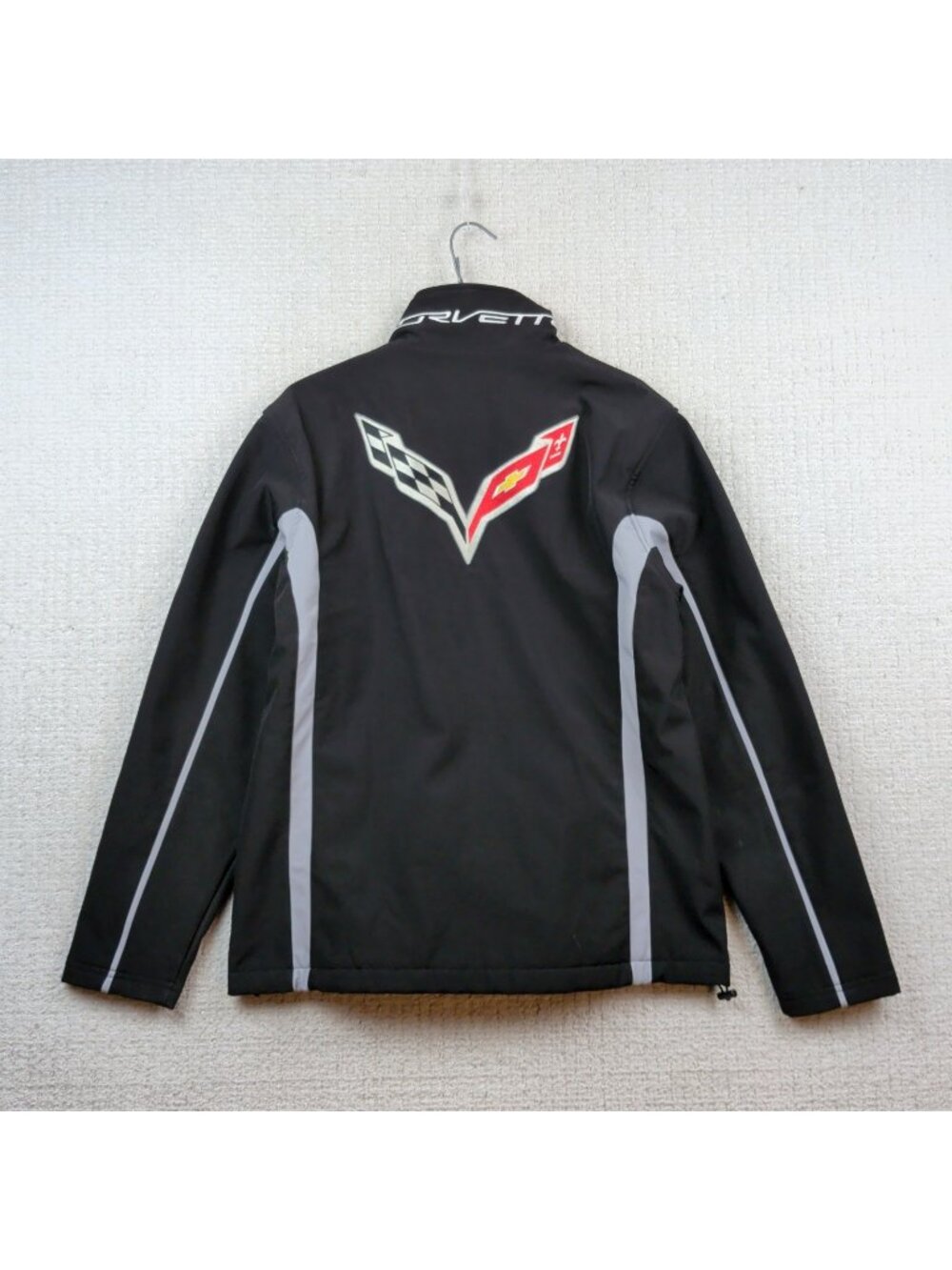 Y2K Corvette x Calhoun Black Full Zip Soft Shell Jacket GM Car Racing Men Sz M